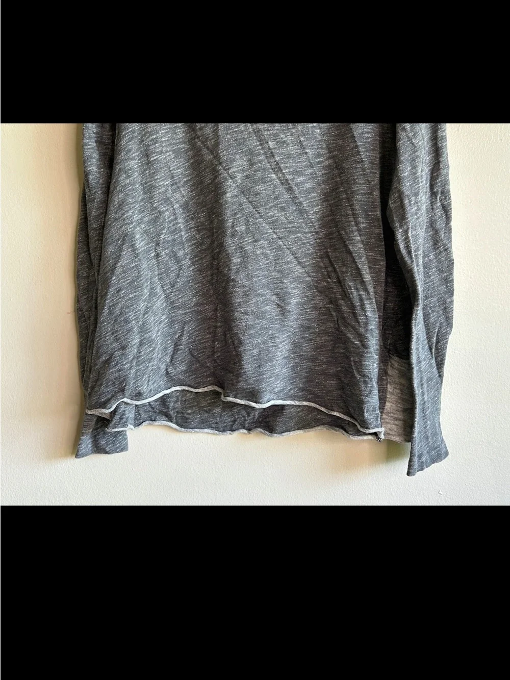Free people Beach Top Womens Large Foldover Cowl Neck Lightweight Rolled Hems